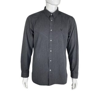 American Eagle Men’s Gray Slim Fit Long Sleeve Button Down
